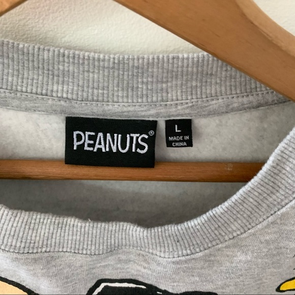 COPY - PEANUTS |  Crop Gray Sweatshirt - Picture 4 of 4